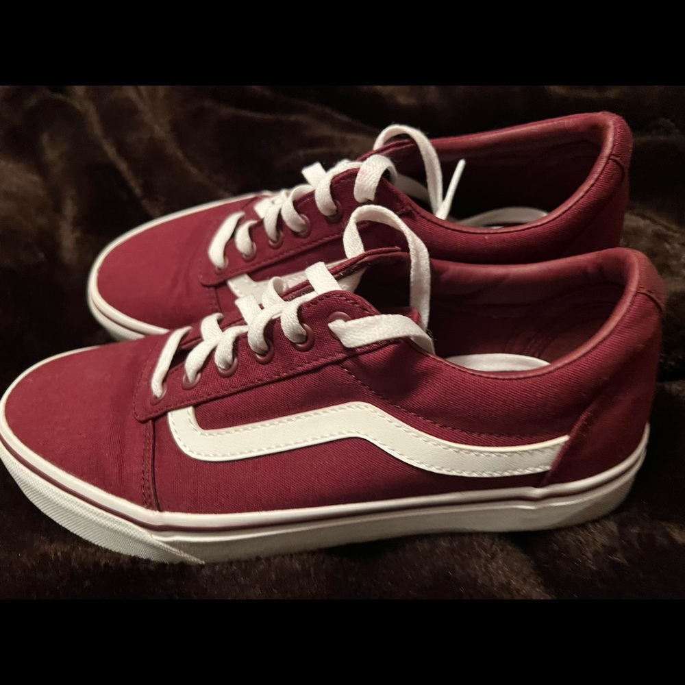 Maroon Low Rise Vans - Picture 3 of 6